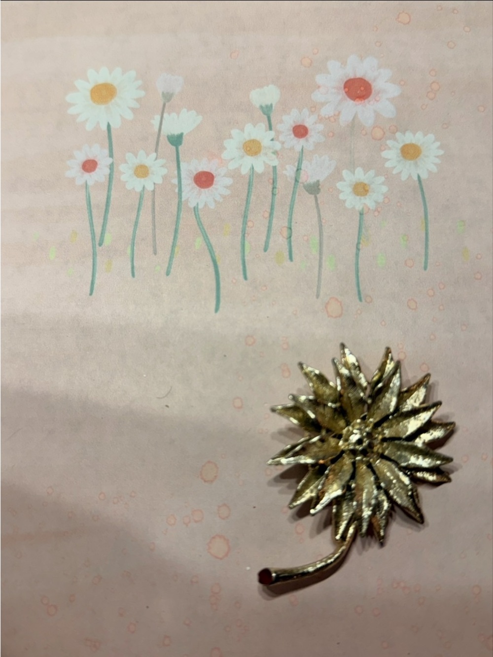 Gold Floral Statement Brooch - Women's Accessory